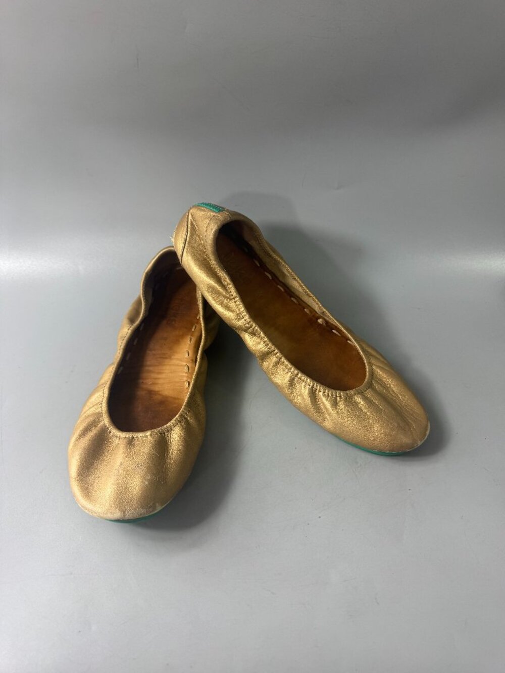 Tieks by Gavrieli Metallic Gold Leather Ballet Flats Size 9